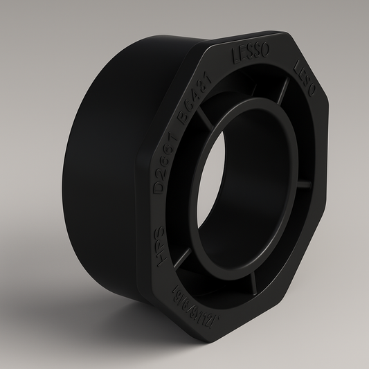 LESSO ABS Flush Bushing — Spigot × Hub DWV, cUPC Certified