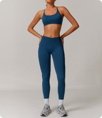 Women’s Seamless Beauty-Back Yoga Set – Quick-Dry Tight Running & Workout Activewear
