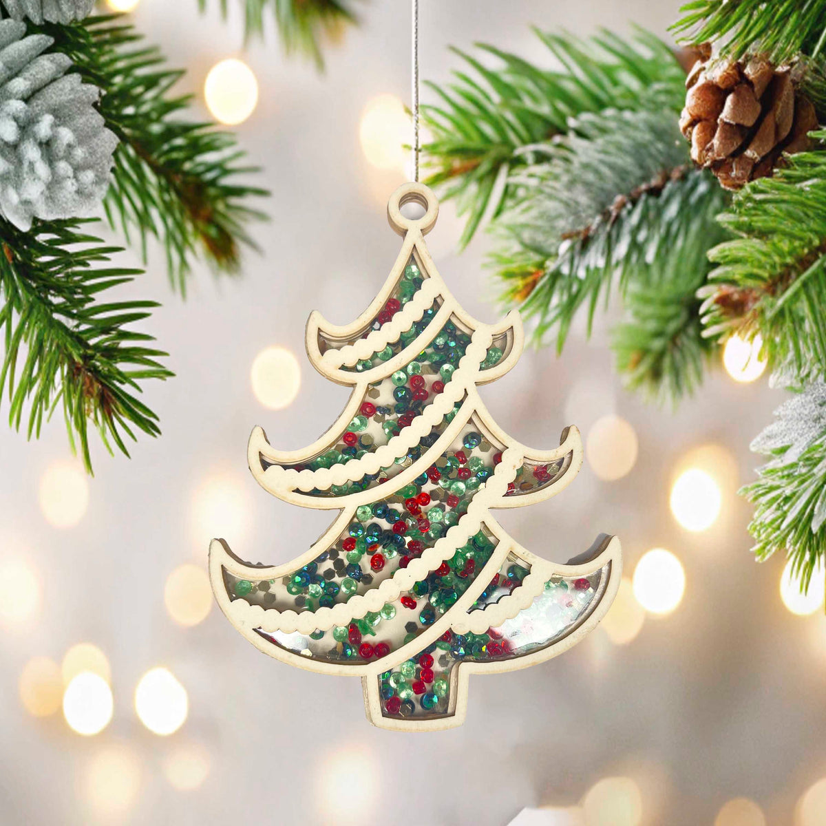 CrafTreat 3D Shaker Chipboard - Christmas Tree