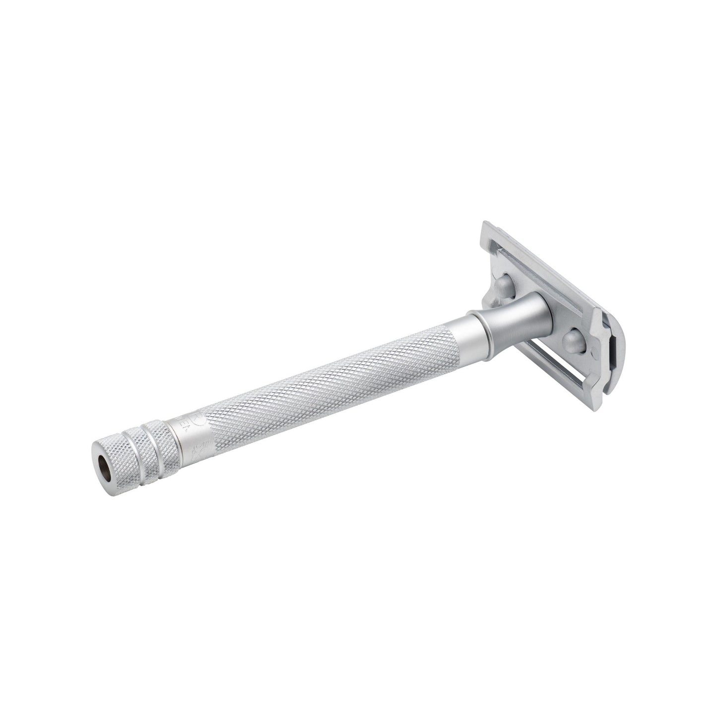 Merkur 3-Piece DE Safety Razor, Closed Comb, Knurled Extra Long Handle, Matte Chrome