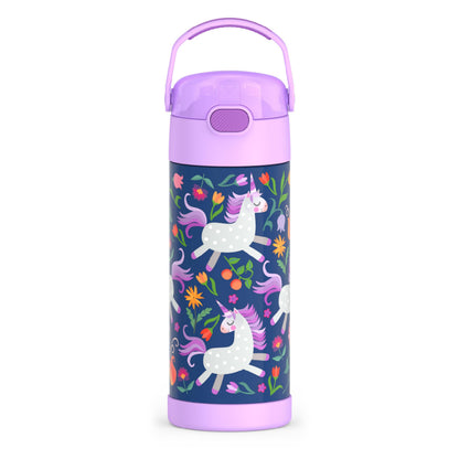 THERMOS FUNTAINER 14 Ounce Stainless Steel Vacuum Insulated Bottle, Unicorn Blooms 🍁 All In One Marketplace Canada