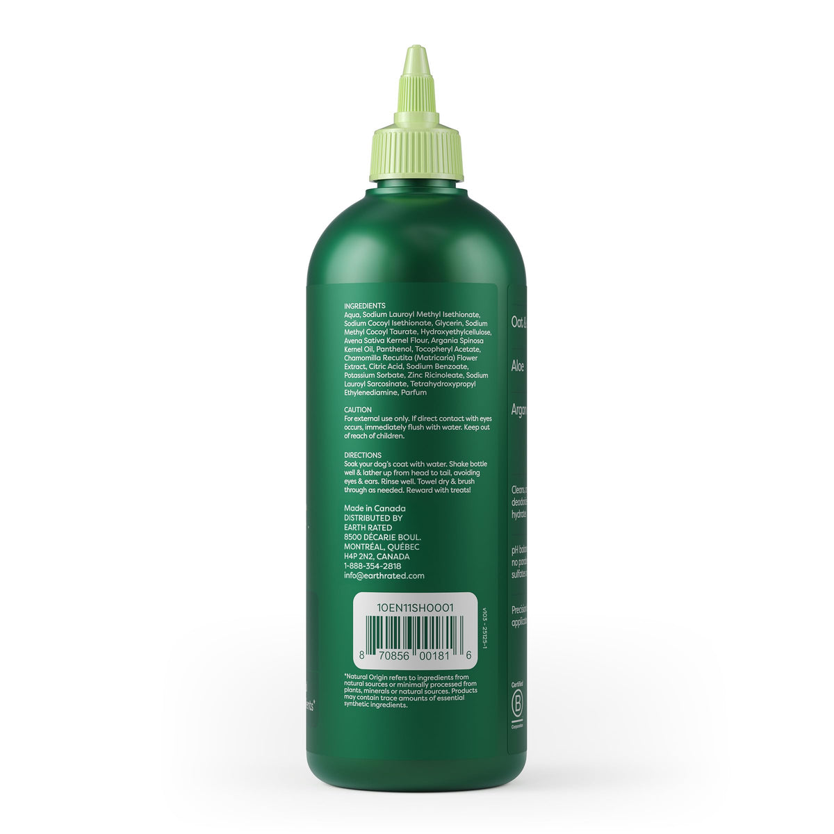 Earth Rated (A Canadian Company), 3-in-1 Soothing Dog Shampoo and Conditioner, Deodorizing Oatmeal Shampoos for Dogs and Puppies, Great for Smelly Pets, White Tea and Basil Scent, 473 ml 🍁 All In One Marketplace Canada