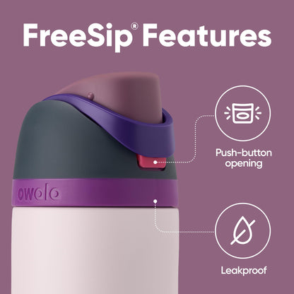 Owala FreeSip Insulated Stainless Steel Water Bottle with Straw for Sports and Travel, BPA-Free, 24oz, Dreamy Field 🍁 All In One Marketplace Canada