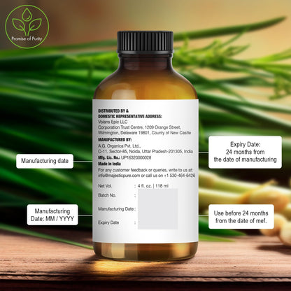 Majestic Pure Lemongrass Essential Oil - Huge 118 ml - 100% Pure and Natural Oil for Soap Making Scent- Premium Grade with Glass Dropper 🍁 All In One Marketplace Canada