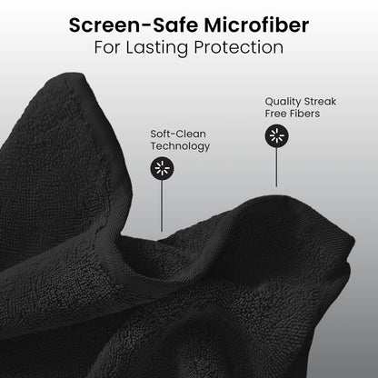 EVEO® Screen Cleaner Spray Kit (Streak-Free) TV Screen Cleaner for Smart TV, LCD, LED, OLED | Computer Spray and Wipe Microfiber Cloth for Monitor, Laptop, iPad, Car & More - 1 Pack 🍁 All In One Marketplace Canada