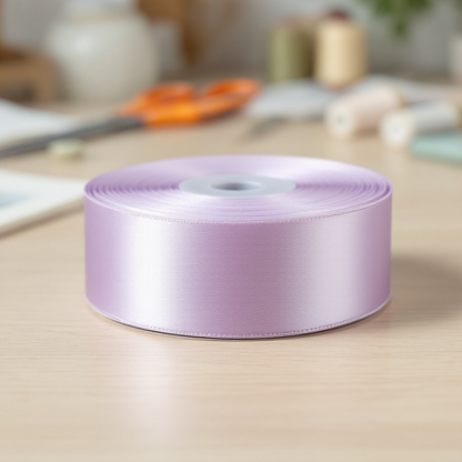 Satin Ribbon Double Face-Dusty Lilac #434- 3.8 cm Wide