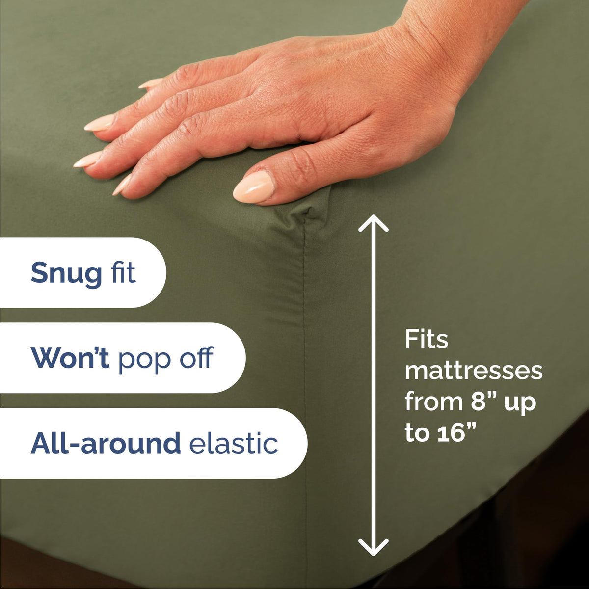 Queen Size 4 Piece Sheet Set - Comfy Breathable & Cooling Sheets - Hotel Luxury Bed Sheets for Women & Men - Deep Pockets, Easy-Fit, Soft & Wrinkle Free Sheets - Sage Green Oeko-Tex Bed Sheet Set 🍁 All In One Marketplace Canada
