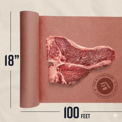 Bryco Goods Pink Butcher Paper Roll - 18 Inch x 100 Feet - Food Grade Peach Paper for Smoking & Grilling Meat, BBQ, Brisket - Unbleached Unwaxed Uncoated 🍁 All In One Marketplace Canada
