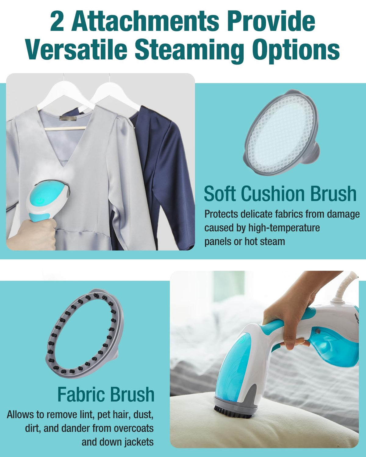 BEAUTURAL 1200-Watt Handheld Steamer for Clothes, 30-Second Heat-up, 8.79-Ounce Water Tank, Aqua 🍁 All In One Marketplace Canada