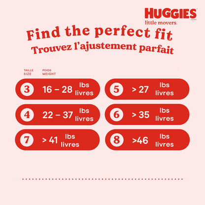 Huggies Size 5 Diapers, Little Movers Baby Diapers, Size 5 (27+ lbs), 132 Count, Packaging May Vary 🍁 All In One Marketplace Canada