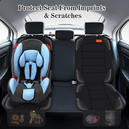 Car Seat Protector for Child Car Seat, Siivton Carseat Seat Protectors for Leather and Fabric Seats, with Mesh Pockets, Non-Slip Backing, Carseat Protectors for Vehicles (One Pack, Black) 🍁 All In One Marketplace Canada