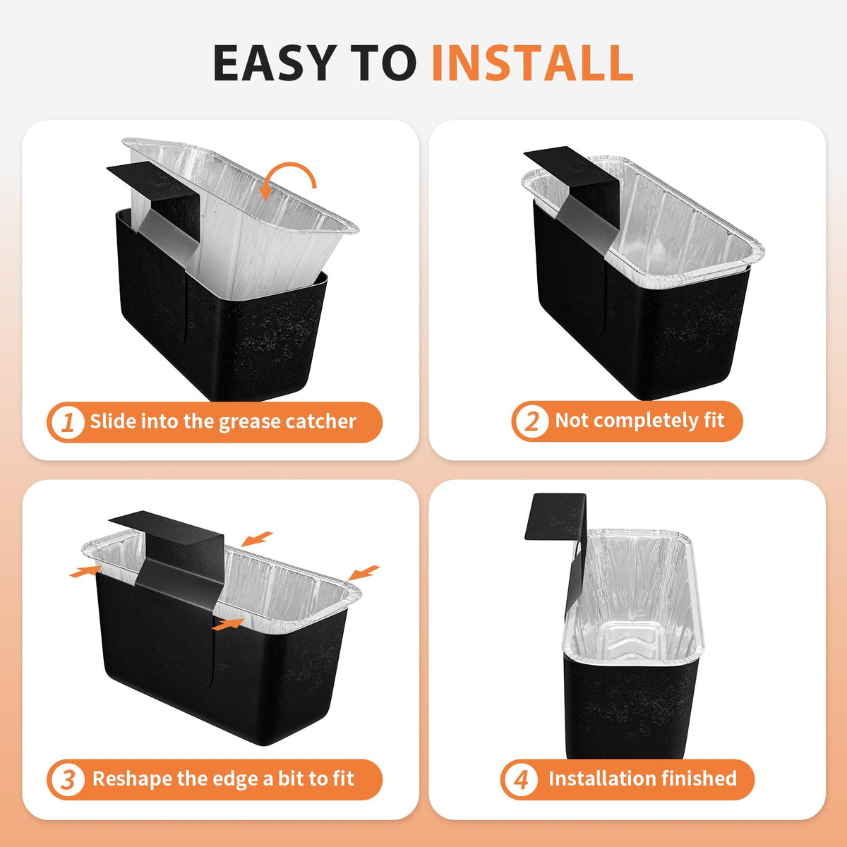 Rushare 30 Pack Drip Pan Liners for Blackstone 17"/22"/30"/28"/36" Griddle, Grease Cup Liners for Blackstone 5017, Disposable Aluminum Foil Drip Pan Liner, 8 x 3.7 Inch 🍁 All In One Marketplace Canada