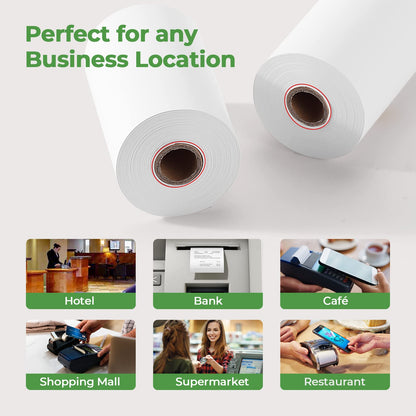 MUNBYN Thermal Paper Roll 2-1/4" x 50' ft, 50 Rolls BPA Free Receipt Paper, 2.25 x 50 ft Thermal Printer Paper Fits 58mm Mini Thermal POS Printer & Square Terminal Credit Card Machines 🍁 All In One Marketplace Canada