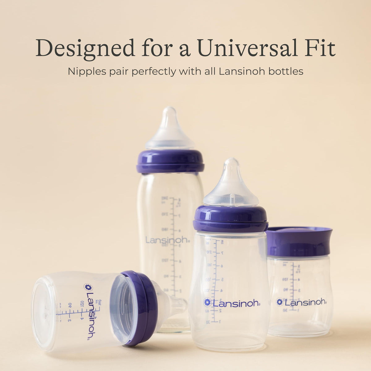Lansinoh Anti-Colic Baby Bottles for Breastfeeding Babies, 5 Ounces, 3 Count, Includes 3 Slow Flow Nipples, Size S 🍁 All In One Marketplace Canada