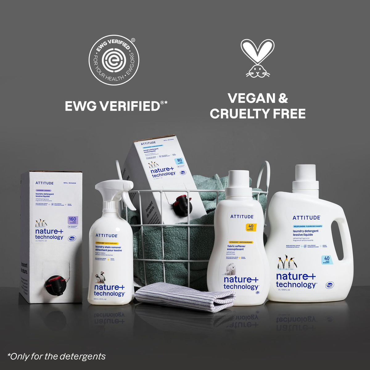 ATTITUDE Liquid Laundry Detergent Refill, EWG Verified, HE Compatible, Plant-Based & Vegan, Natural Laundry Soap, Made in Canada, Unscented, 160 Loads, 4 Liters 🍁 All In One Marketplace Canada