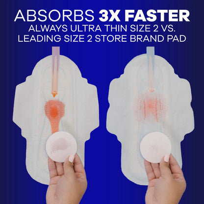 Always Ultra Thin Feminine Pads with Wings for Women, Size 4, Overnight Absorbency, Unscented, 96 Count 🍁 All In One Marketplace Canada