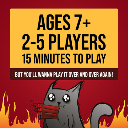 Exploding Kittens Original Edition - 2-5 Players - Ages 7+ - 15 Minutes to Play - High Stakes Card Game - Party Game, Family Game Night, Kid and Adult Card Game 🍁 All In One Marketplace Canada