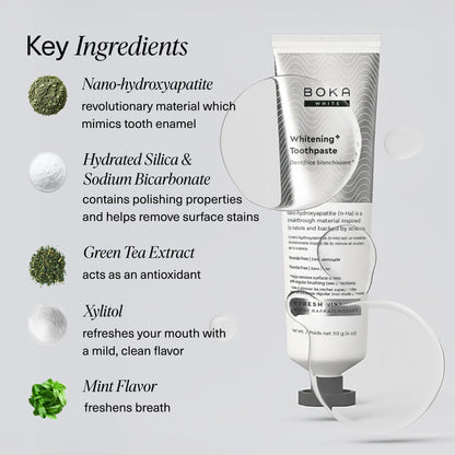 Boka Fluoride Free Toothpaste, Nano Hydroxyapatite Toothpaste, Appropriate for Sensitive Teeth, for Adult, Kids Oral Care - Whitening * Refresh Mint, 4 Fl Oz (113g) 1Pk 🍁 All In One Marketplace Canada
