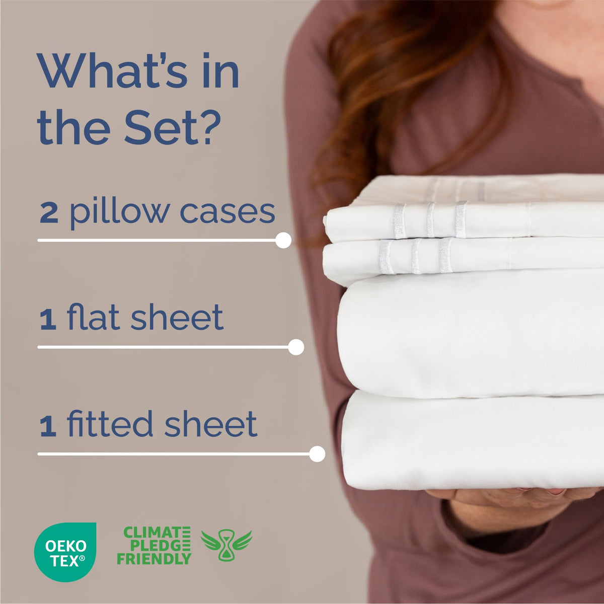 Queen Size 4 Piece Sheet Set - Comfy Breathable & Cooling Sheets - Hotel Luxury Bed Sheets for Women & Men - Deep Pockets, Easy-Fit, Extra Soft & Wrinkle Free Sheets - White Oeko-Tex Bed Sheet Set 🍁 All In One Marketplace Canada