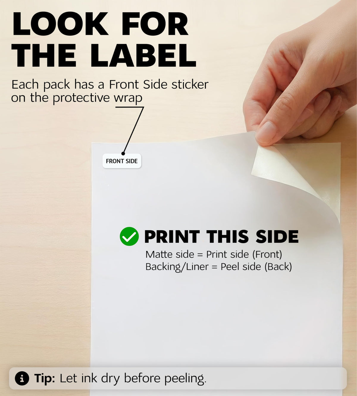 Premium Printable Vinyl Sticker Paper for Inkjet Printer and Laser - 20 White Matte Sticker Paper Waterproof - Durability Adhesive Paper 8.5 x 11, Fast Dry, Holds Ink Well, Great for Cutting Machines 🍁 All In One Marketplace Canada