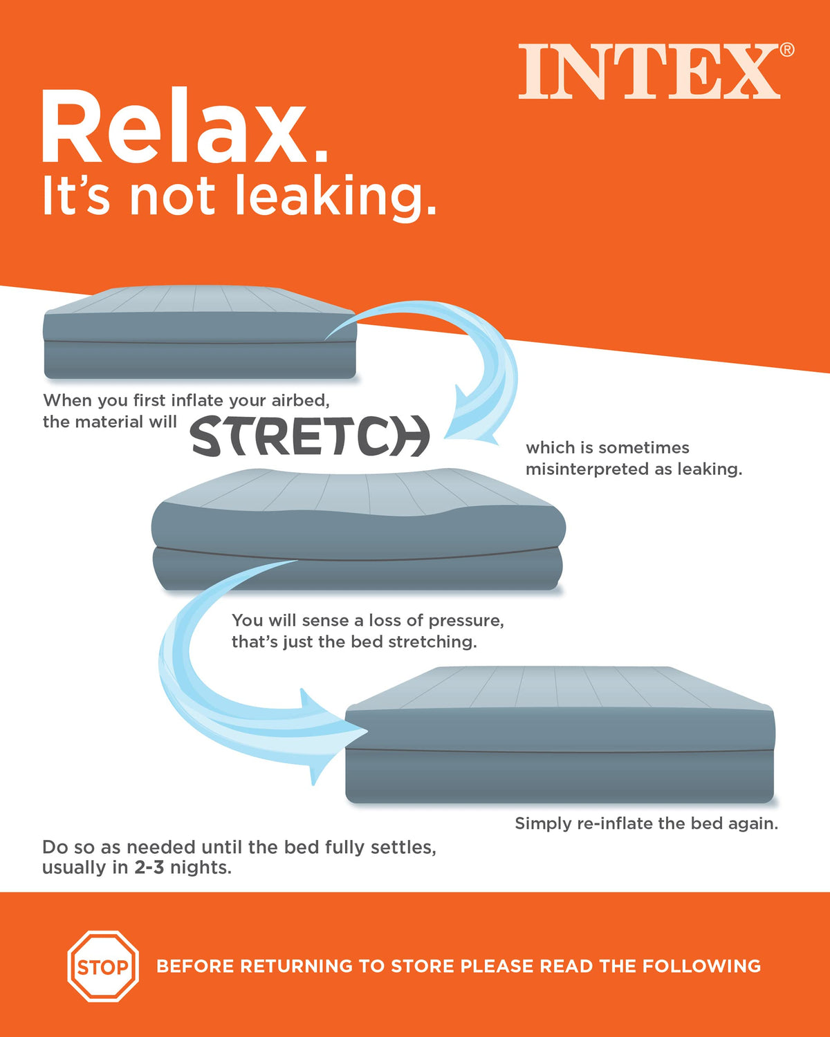 INTEX 64757E Dura-Beam Standard Downy Air Mattress: Fiber-Tech – Twin Size – 10in Bed Height – 300lb Weight Capacity – Pump Sold Separately 🍁 All In One Marketplace Canada