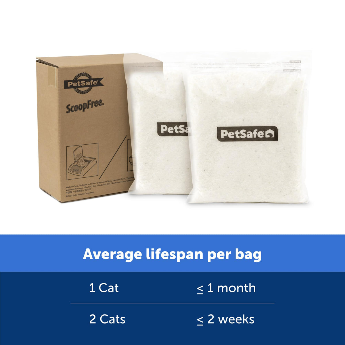 PetSafe ScoopFree Sensitive Non-Clumping Crystal Cat Litter, Fragrance-Free - Superior Odor Control – Low Tracking for Less Mess – Lasts Up to 1 Month, 8.6 Lbs Total (2 Pack of 4.3 Lb Bags) 🍁 All In One Marketplace Canada