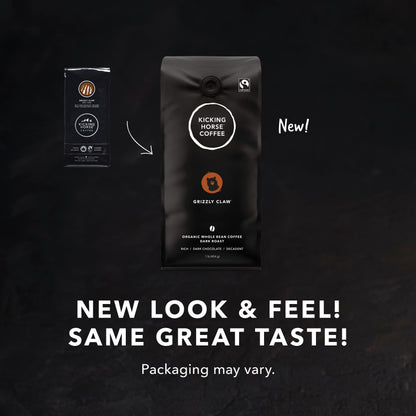 Kicking Horse Coffee, Whole Bean, 1 lb - Certified Organic, Fairtrade, Kosher Coffee, Grizzly Claw - Dark Roast, 454 g (Pack of 1) 🍁 All In One Marketplace Canada