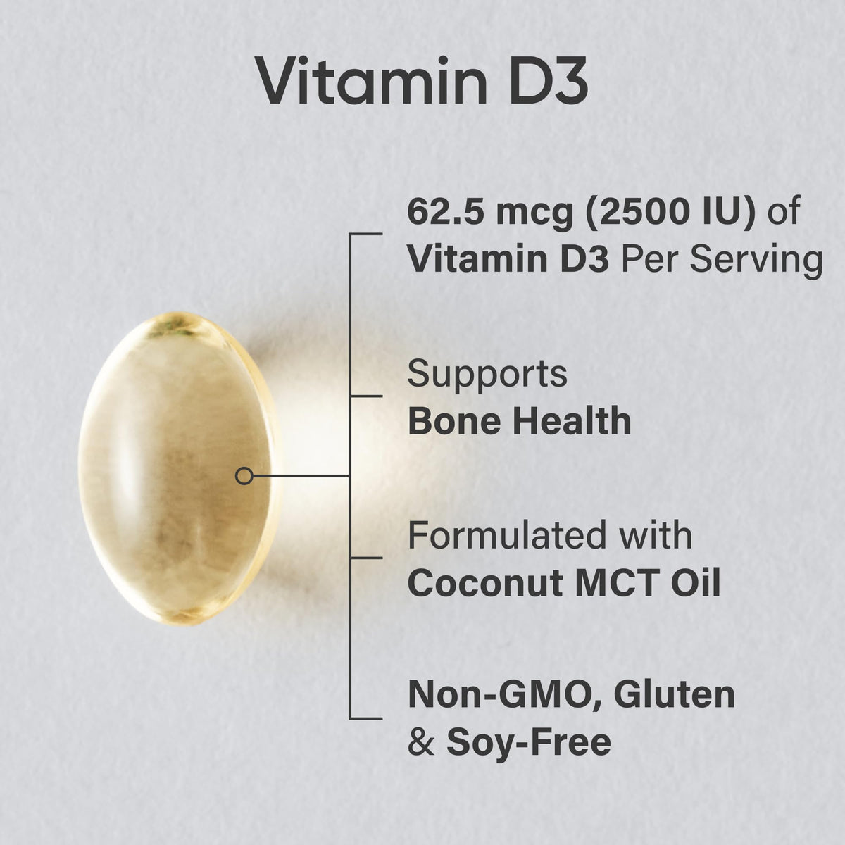 Sports Research® Vitamin D3 2500 IU with Coconut MCT Oil - High Potency Vitamin D Supplement for Immune & Bone Support - Non-GMO Verified, Gluten & Soy Free – 62.5mcg, 360 Liquid Softgels 🍁 All In One Marketplace Canada