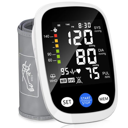 REDIVN Blood Pressure Monitor Automatic Upper Arm Machine & Accurate Adjustable Digital BP Cuff with Large LCD Backlit Display - 2x99 Memory for Home Use with Large Adjustable Cuff 🍁 All In One Marketplace Canada