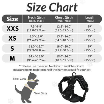 rabbitgoo Cat Harness and Leash for Walking, Escape Proof Soft Adjustable Vest Harnesses for Small Medium Cats, Easy Control Breathable Reflective Strips Jacket, XS, Black 🍁 All In One Marketplace Canada
