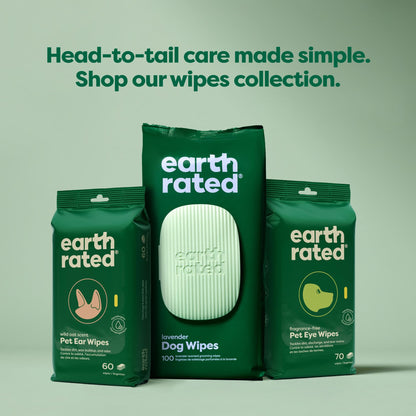 Earth Rated (A Canadian Company) Dog Wipes, Hypoallergenic, Cleaning and Hydrating, for Grooming Paws, Body and Butt, Lavender Scented, 400 Count 🍁 All In One Marketplace Canada