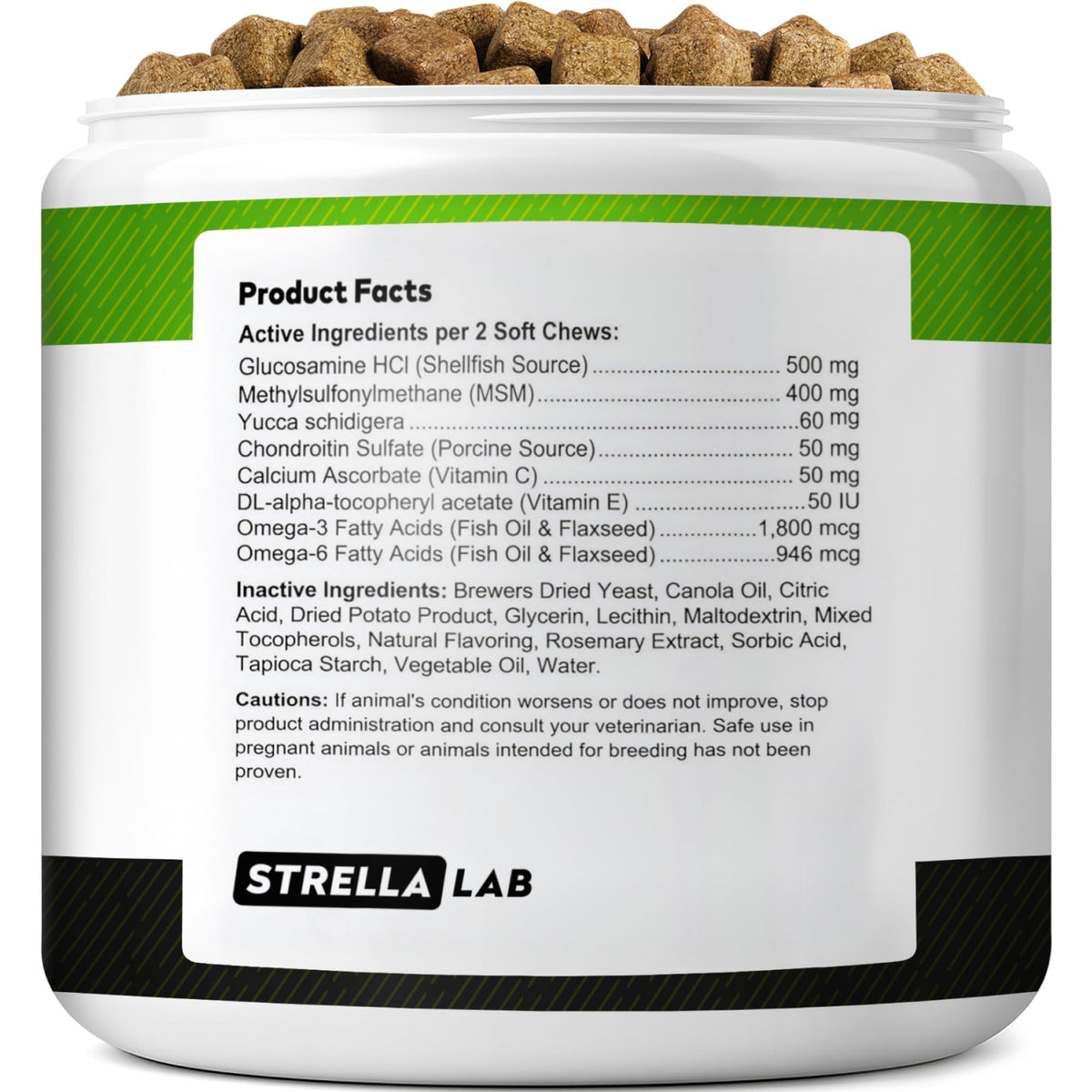 Glucosamine for Dogs w/Chondroitin - Hip & Joint Supplement for Dogs - MSM, Omega to Improve Mobility & Energy - Natural Joint Pain Relief - 120 Chews (Chicken) 🍁 All In One Marketplace Canada