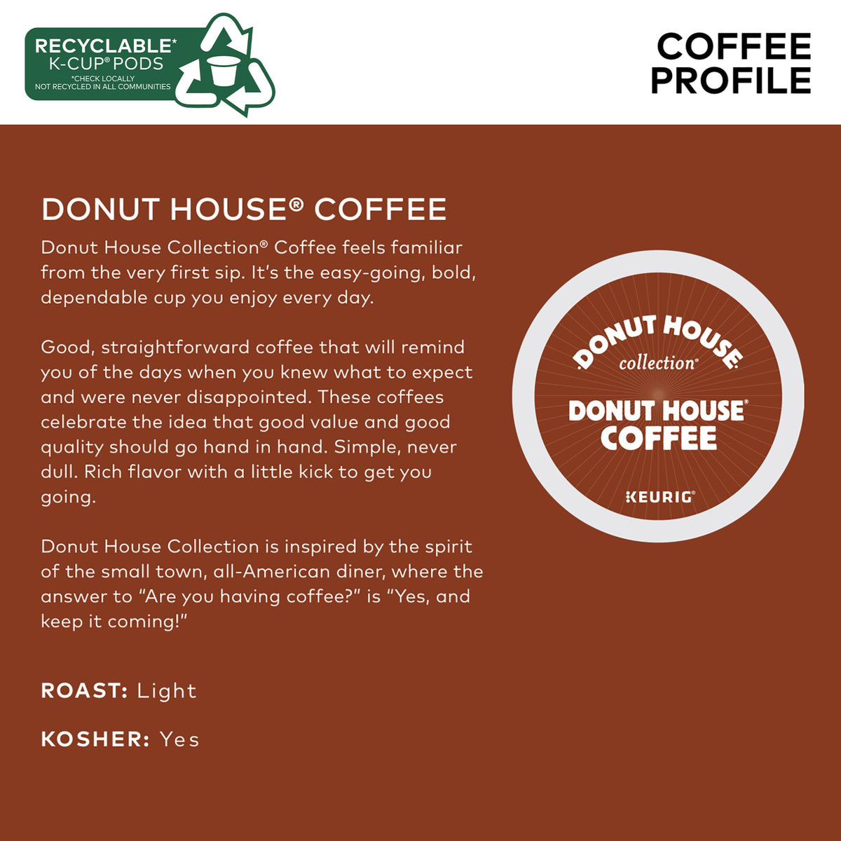 Donut Coffee Regular K-Cup Coffee Pods, 24 Count For Keurig Coffee Makers 🍁 All In One Marketplace Canada