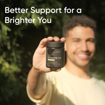 Sports Research® Vitamin D3 1,000 IU with Coconut Oil - Vitamin D for Strong Bones, Teeth, and Maintenance of Good Health - Non-GMO, Gluten & Soy Free - 360 Liquid Softgels 🍁 All In One Marketplace Canada