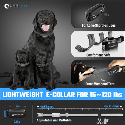 ABBIDOT 3300 Ft Dog Training Collar with Remote - [New Version] Shock Collar, 5 Training Modes, 88 Levels e Collar, Waterproof Training Collar for Small Medium Large Dogs(15~120 lbs) 🍁 All In One Marketplace Canada