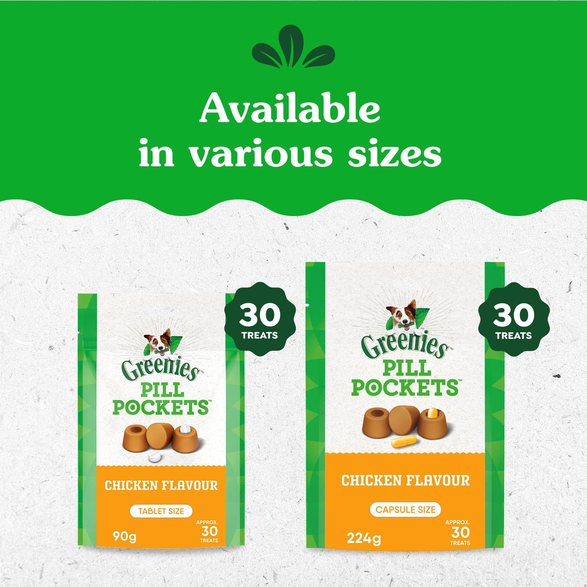 GREENIES Pill Pockets Capsule Size Natural Soft Dog Treats Chicken Flavor, (60 Treats) 15.8oz. Pack 🍁 All In One Marketplace Canada