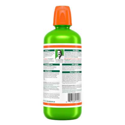 TheraBreath Fresh Breath Oral Rinse, Value Size, Clinically Shown to Fight Bad Breath for 12 Hours, Alcohol & Dye Free Mouthwash, Certified Vegan, Halal, Kosher, Gluten-Free - Mild Mint, 1L 🍁 All In One Marketplace Canada