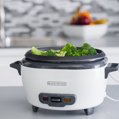 BLACK+DECKER 2-in-1 Rice Cooker & Food Steamer - 6-Cup Capacity, Automatic Keep Warm, Nonstick Bowl, Steaming Basket - Effortless Cooking 🍁 All In One Marketplace Canada