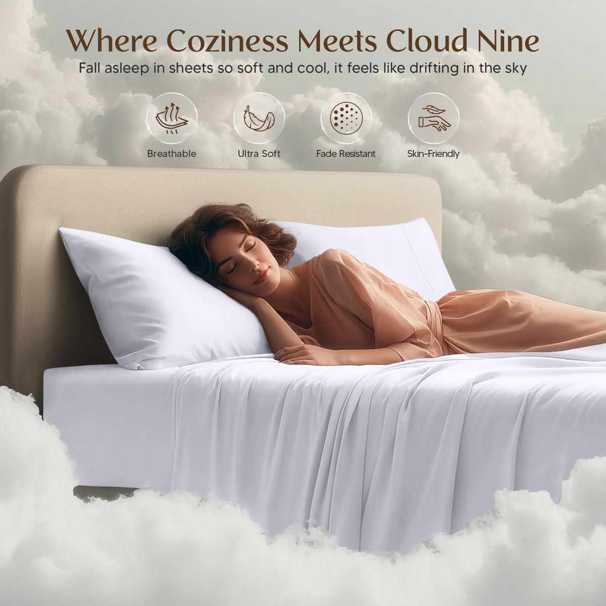 Utopia Bedding Queen Bed Sheets - 4 Piece Queen Size Cooling Sheet Set - Hotel Luxury Soft Breathable Microfiber, Oeko-TEX, Deep Pocket Easy Fit & Care, Fade & Wrinkle Resistant, White 🍁 All In One Marketplace Canada
