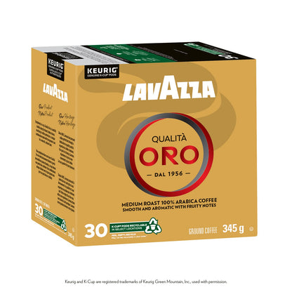 Lavazza Qualità Oro Medium Roast K-Cup Coffee Pods, 30 Count For Keurig Coffee Makers 🍁 All In One Marketplace Canada