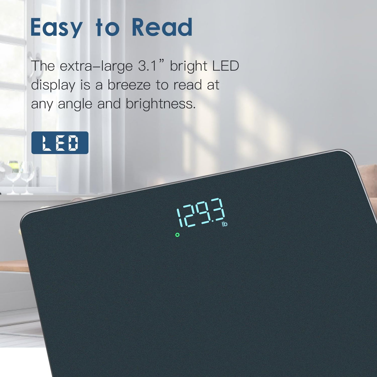 Homebuds Digital Weight Scale, High Precision in 0.1lb by Our Professional Scale Factory Since 2001, Scale Body Weight LED Display and Step-On, 3*AAA Batteries Included, 400lb/182kg, Blue 🍁 All In One Marketplace Canada