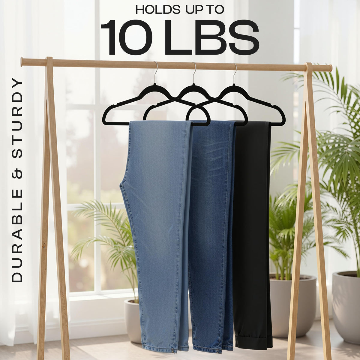 Utopia Home Velvet Hangers 30 Pack, Heavy Duty, Non-Slip, Space Saving Felt Clothes Hangers with 360° Hook & Notches (Black) 🍁 All In One Marketplace Canada