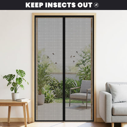 Magnetic Screen Door, Heavy Duty Fiberglass Moustiquaire Magnétique, Screen Mesh with Automatic Block Closure, Walk Through Easily for Kids Pets,Fits Door Size up to 36-38" W x 80" H 🍁 All In One Marketplace Canada