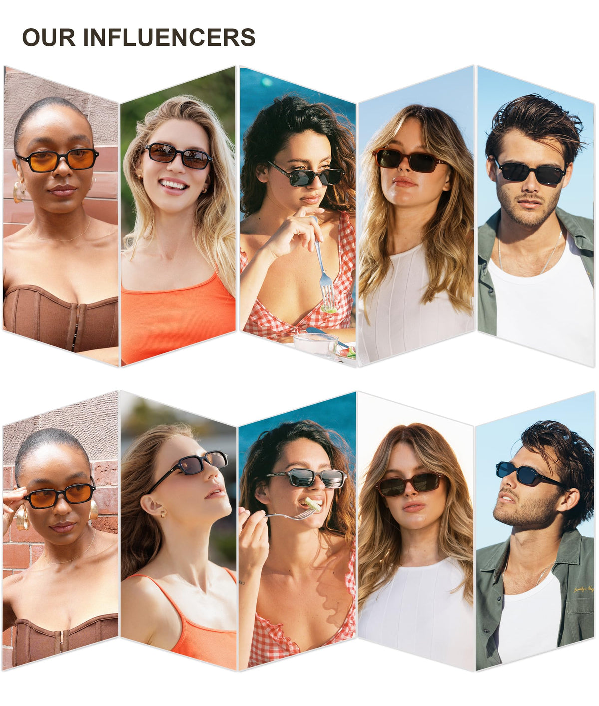 SOJOS Trendy Rectangle Polarized Sunglasses Womens Mens, Small Retro Fashion Thin Slim Square Sunnies SJ2610, Brown Tortoise/Grey 🍁 All In One Marketplace Canada