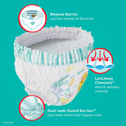 Pampers Diapers - Cruisers 360 degrees - Size 7, 66 Count, up to 100% Leakproof Fit, Designed for Active Babies, Pull On Diaper, EZ Off Tabs Designed for Easy Changes 🍁 All In One Marketplace Canada