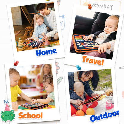 ZOOI Toddler Toys Busy Board - Montessori Toys for 1-5 Year Old Boy Girl Birthday Gifts for Kids, Sensory Toys Baby Essentials, Busy Book for Toddlers 1-5 Year Old, Airplane Activities Toys Gifts 🍁 All In One Marketplace Canada