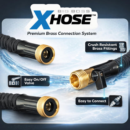 XHOSE PRO Expandable Garden Hose 100ft Water Hose with Brass Fittings, Flexible, Expanding and Retractable, Lightweight 100 Ft Hose, Tuyau Arrosage - 2026 Model 🍁 All In One Marketplace Canada
