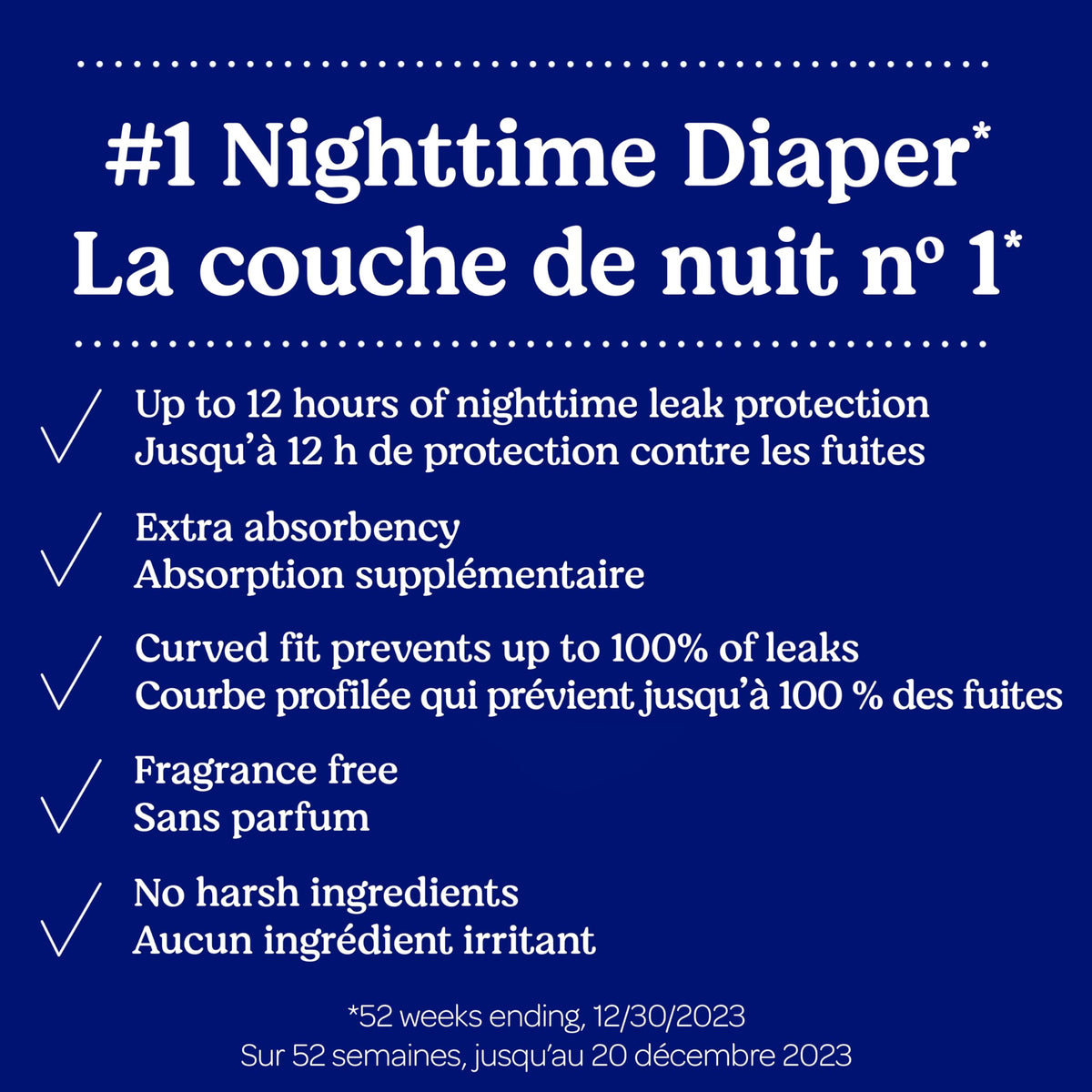 Huggies Overnites Size 5 Overnight Diapers (27+ lbs), 50 Ct 🍁 All In One Marketplace Canada