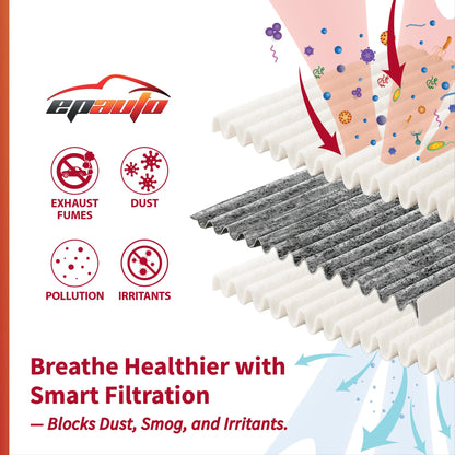 EPAuto CP285 (CF10285) Premium Cabin Air Filter includes Activated Carbon, 2 Packs 🍁 All In One Marketplace Canada