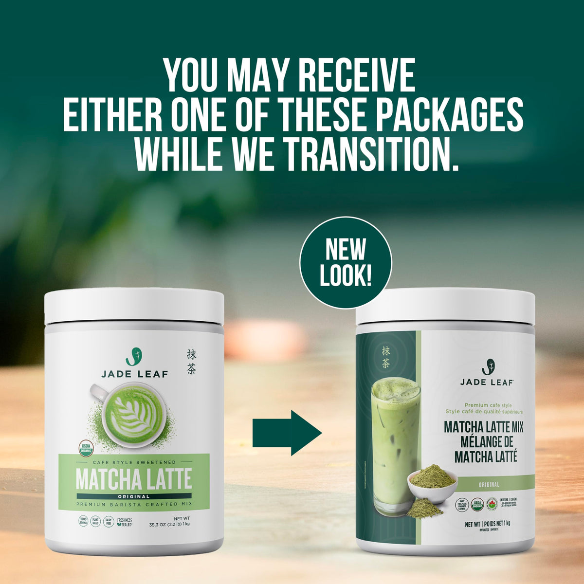 Jade Leaf Matcha Organic Matcha Latte Mix - Lightly Sweet Japanese Matcha Green Tea Powder with Organic Cane Sugar for Café Style Blend, 100 Servings (1kg Tub) 🍁 All In One Marketplace Canada